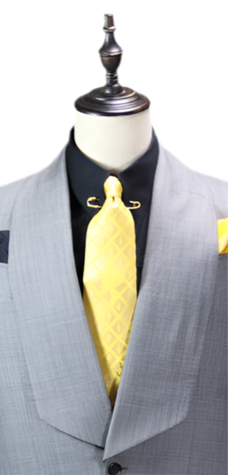 Yellow ADJ Monogram Tie