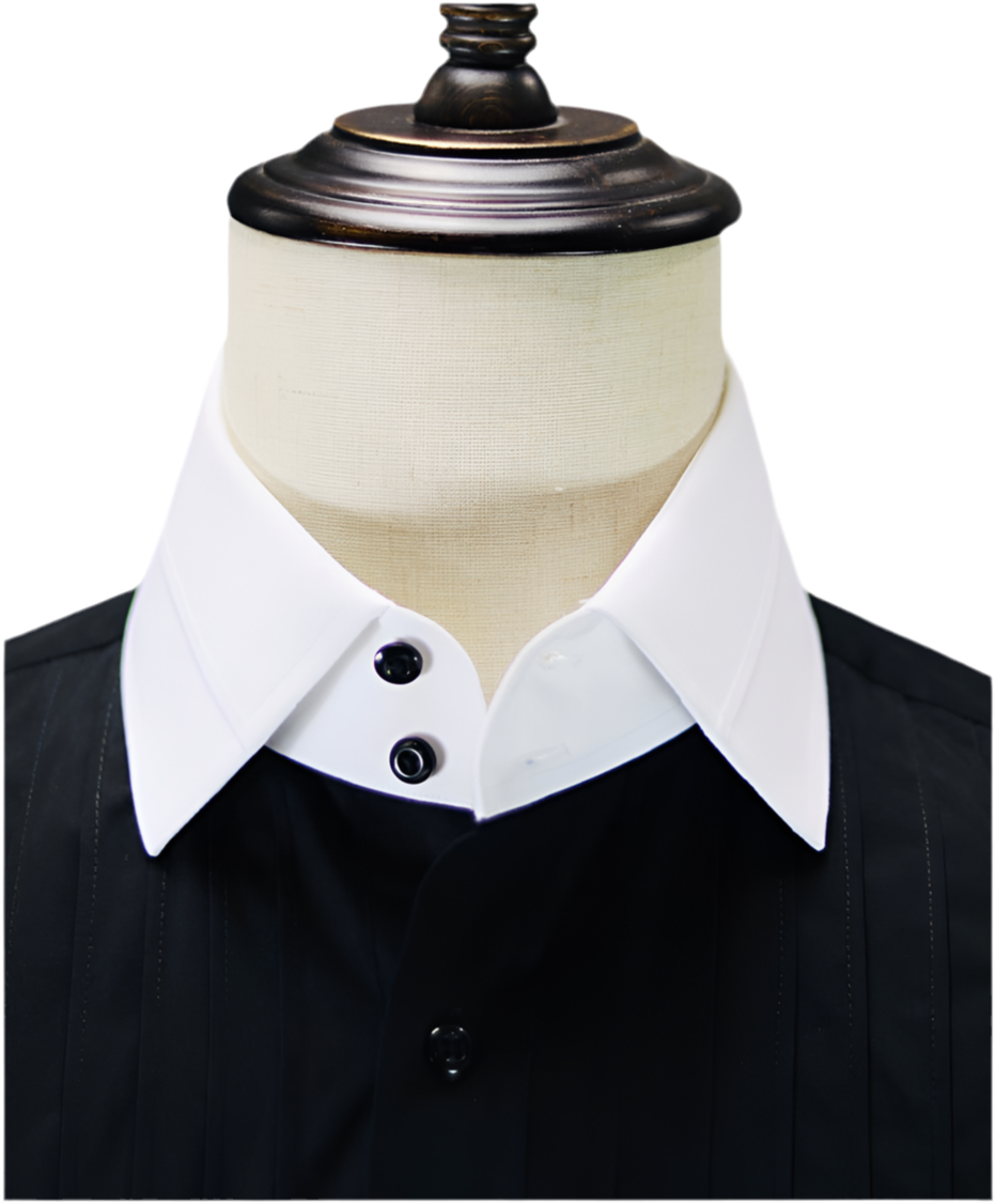 Two-Tone Pleated French Cuff Shirt