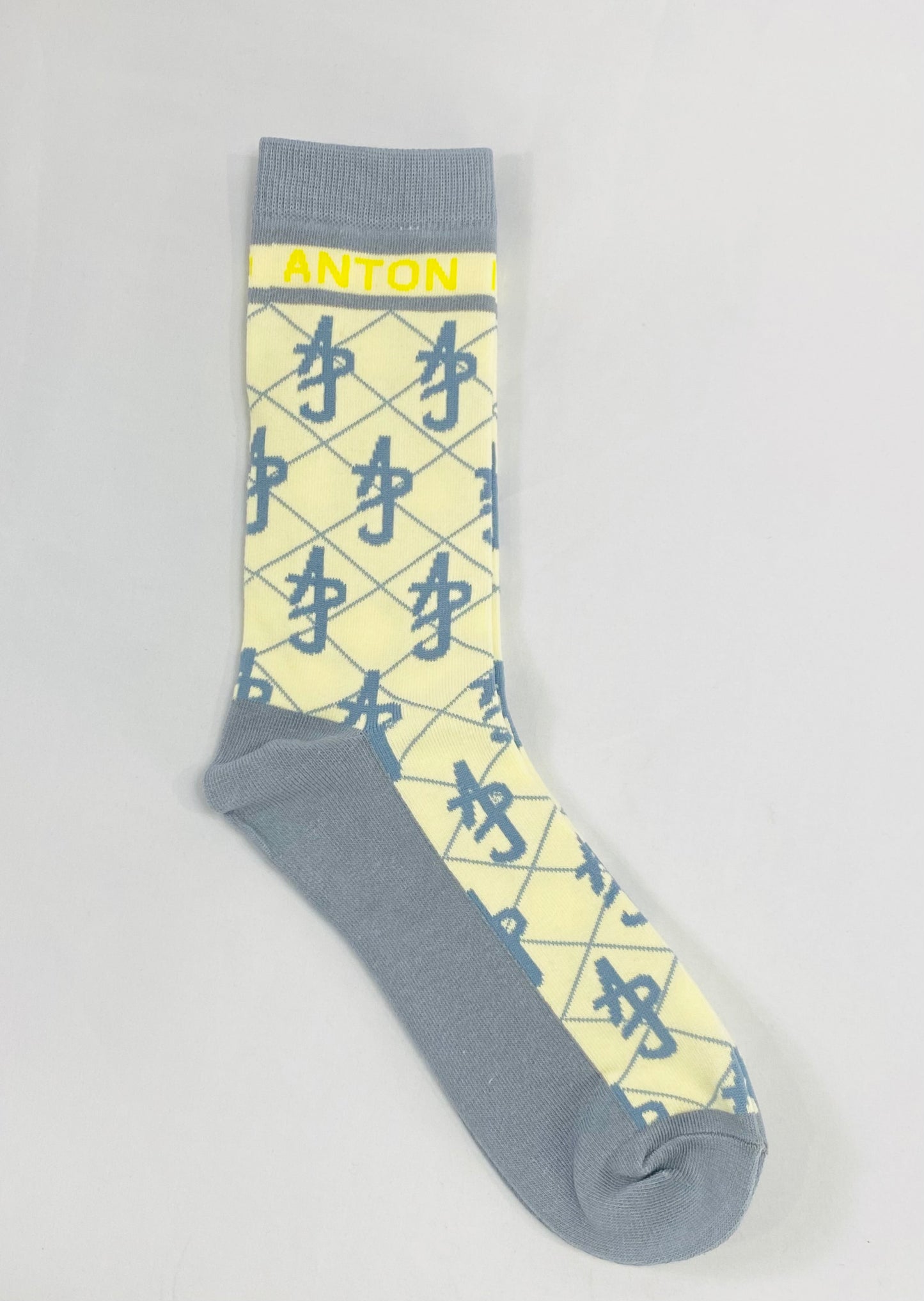 Cream/Grey ADJ Cotton Blend Socks